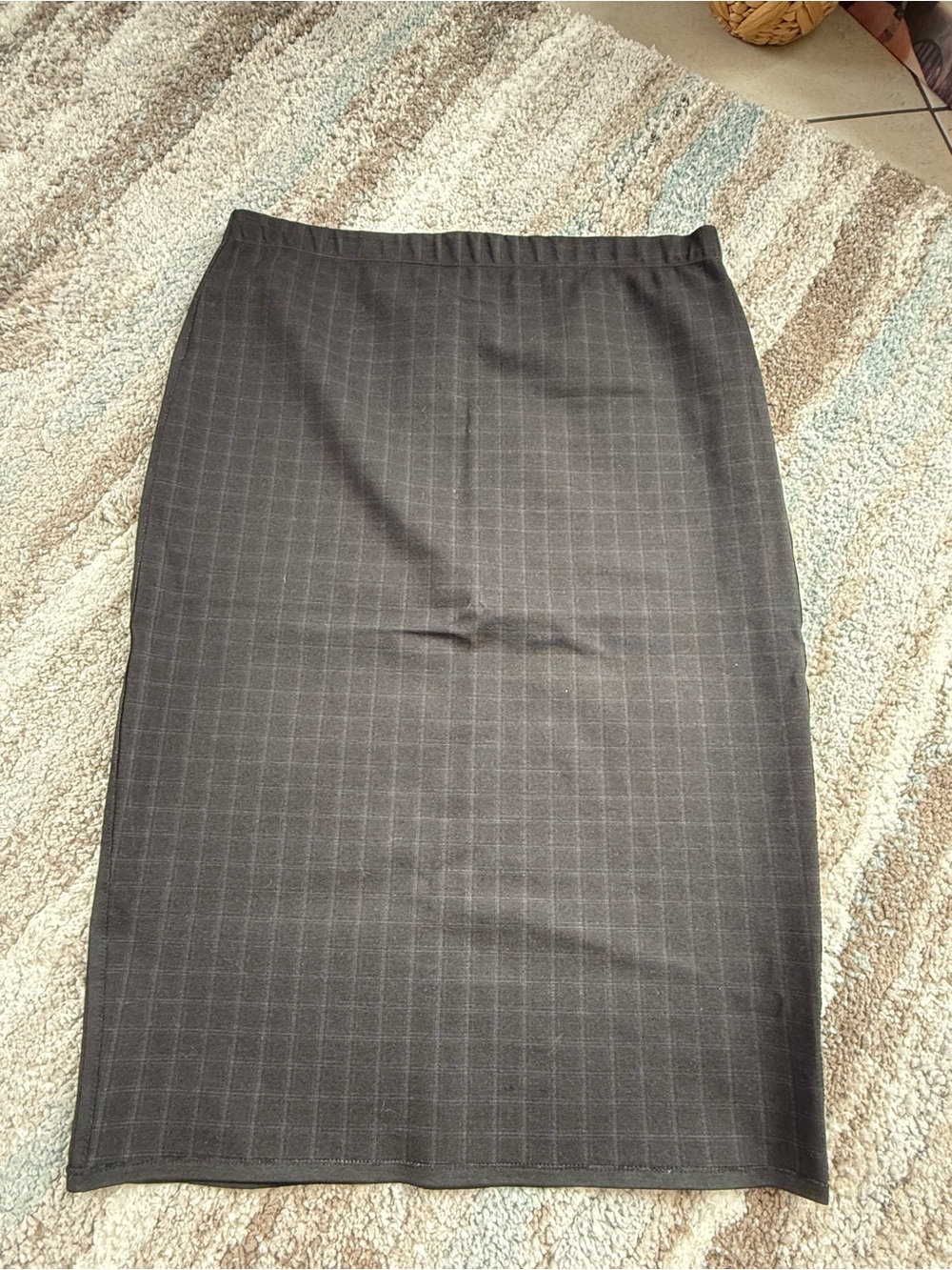Max Studio Charcoal Pinstripe Pencil Skirt